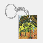 Van Gogh - Landschap met bomen en figuren Sleutelhanger (Voorkant Links)