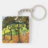 Van Gogh - Landschap met bomen en figuren Sleutelhanger (Achterkant)