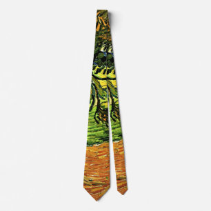 Van Gogh - Landschap met bomen en figuren Stropdas