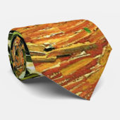 Van Gogh - Landschap met Bomen en Mensen Stropdas (Opgerold)