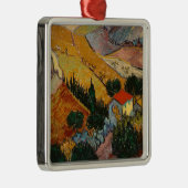 Van Gogh Landschap met House en Plowman Metalen Ornament (Rechts)