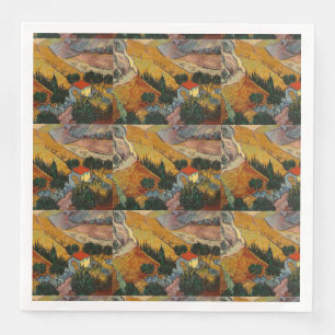 Van Gogh Landschap met House en Plowman Servet