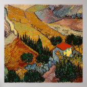 Van Gogh - Landschap met huis en ploegman, Poster (Voorkant)