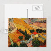 Van Gogh - Landschap met huizen en ploegen Briefkaart (Voorkant / Achterkant)