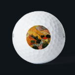 Van Gogh - Landschap met huizen en ploegen Golfballen<br><div class="desc">Landschap met huizen en ploegen,  populair schilderij van Vincent van Gogh</div>