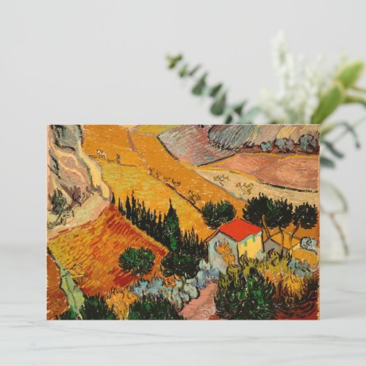 Van Gogh - Landschap met huizen Kaart (Staand voorkant)