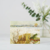Van Gogh - Landschap met sneeuw Briefkaart (Staand voorkant)