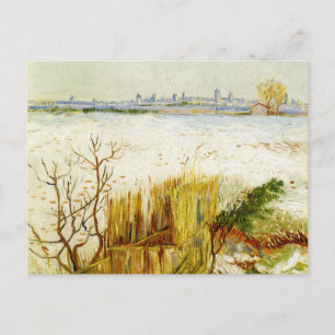 Van Gogh - Landschap met sneeuw Briefkaart