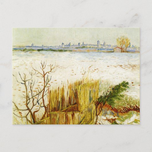 Van Gogh - Landschap met sneeuw Briefkaart (Voorkant)