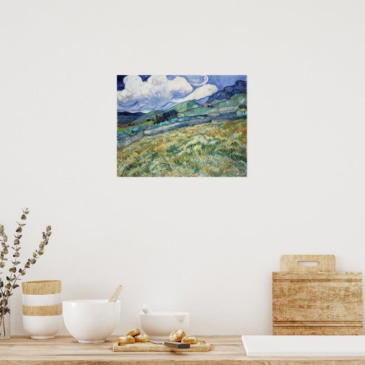 Van Gogh - Landschap vanaf Saint-Remy Poster (Keuken)