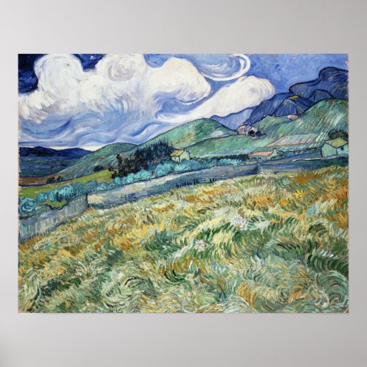 Van Gogh - Landschap vanuit Saint-Remy Poster (Voorkant)