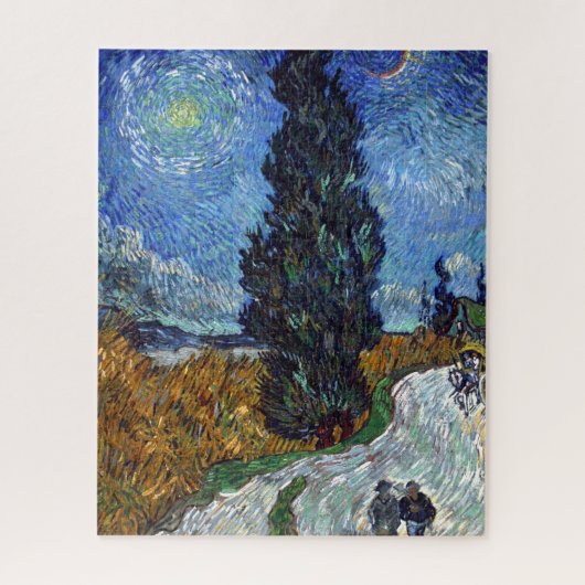 Van Gogh Landweg Cipres Kunstwerk Legpuzzel (Verticaal)