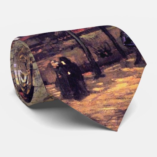 Van Gogh - Lane met poplars Stropdas (Opgerold)