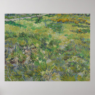 Van Gogh, Lange gras met Butterflies Poster
