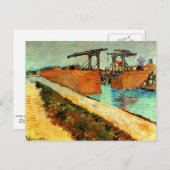 Van Gogh - Langlois Bridge met Road Briefkaart (Voorkant / Achterkant)