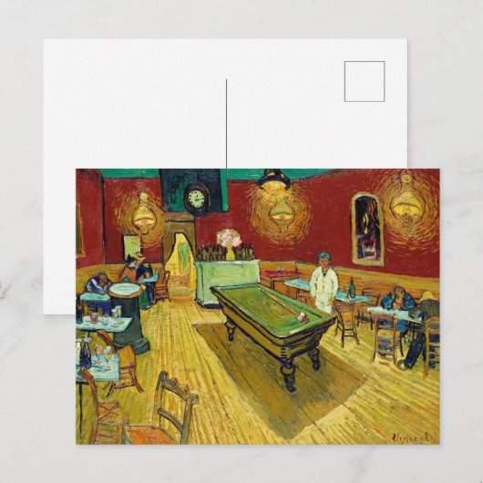 Van Gogh, Le Cafe de Nuit, Ansichtkaart Briefkaart (Voorkant / Achterkant)