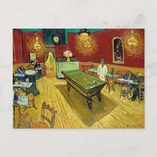 Van Gogh, Le Cafe de Nuit, Ansichtkaart Briefkaart (Voorkant)