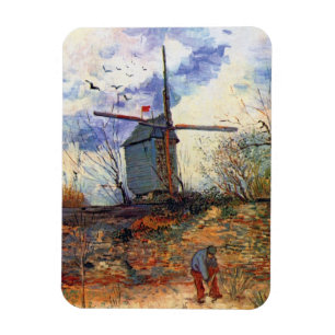 Van Gogh - Le Moulin de La Galette Windmill Magneet