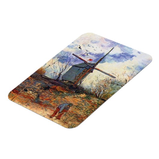 Van Gogh - Le Moulin de La Galette Windmill Magneet (Linkerzijde)