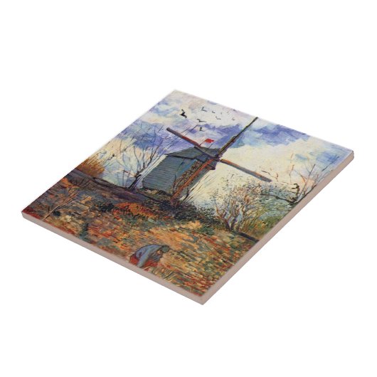 Van Gogh - Le Moulin de La Galette Windmill Tegeltje (Zijkant)