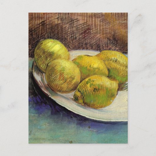 Van Gogh Lemons op een Bord,  stille kunst Briefkaart (Voorkant)