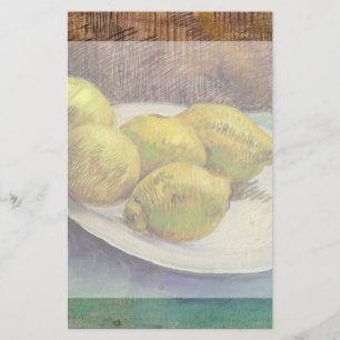 Van Gogh Lemons over een Bord, Vintage stille kuns Briefpapier