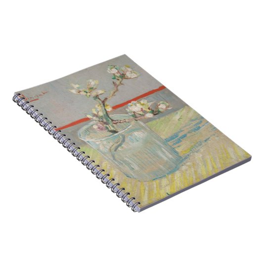 Van Gogh - Lente van Bloeiende Amandel in een glas Notitieboek (Rechterzijde)