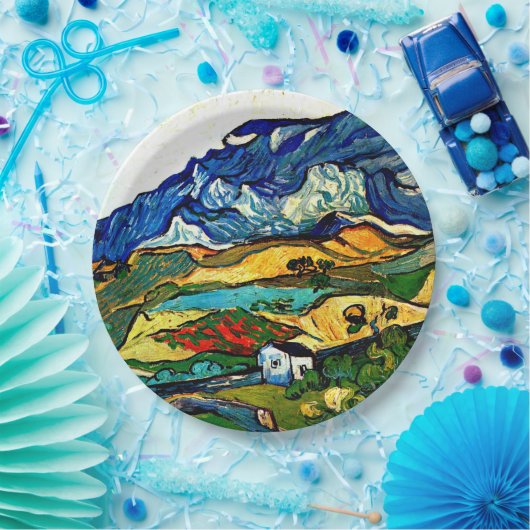 Van Gogh - Les Alpilles Papieren Bordje (Feest)