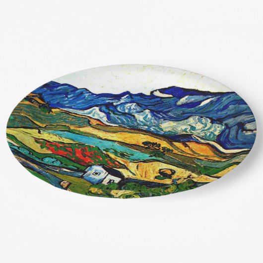 Van Gogh - Les Alpilles Papieren Bordje (Gekanteld)