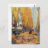 Van Gogh; Les Alyscamps (begraafplaats),  kunst Briefkaart (Voorkant / Achterkant)