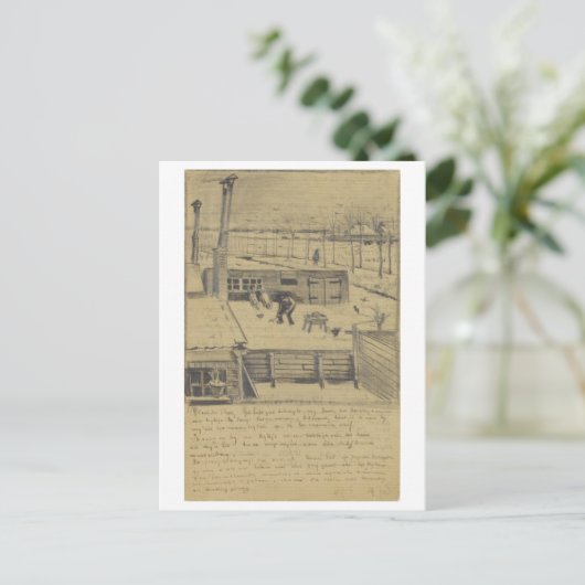 Van Gogh Letter Sketch 330 Briefkaart (Staand voorkant)