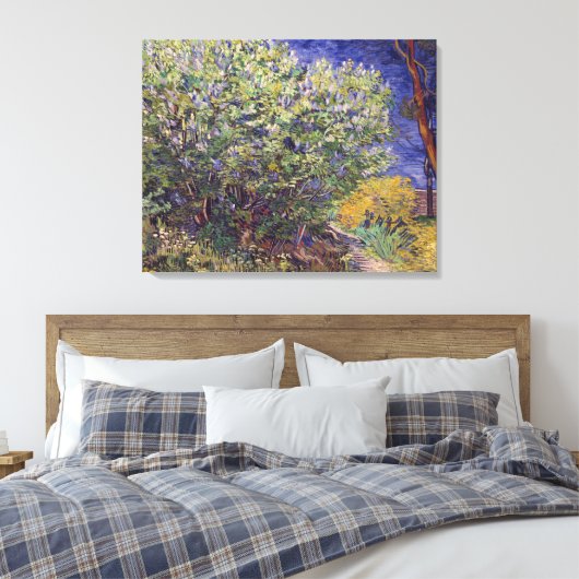  Van Gogh Lila Struik Canvas Afdruk (Insitu (Slaapkamer))