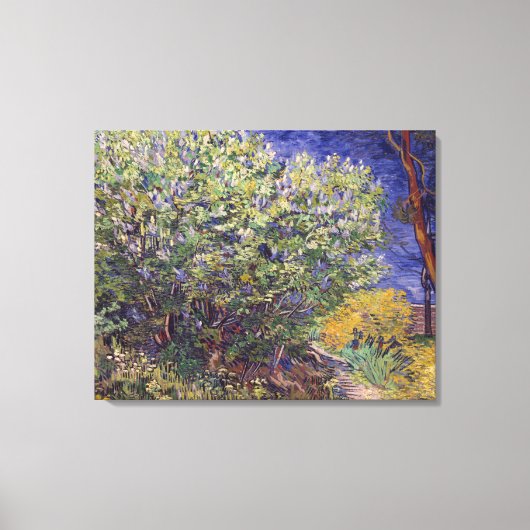 Van Gogh Lila Struik Canvas Afdruk (Voorkant)