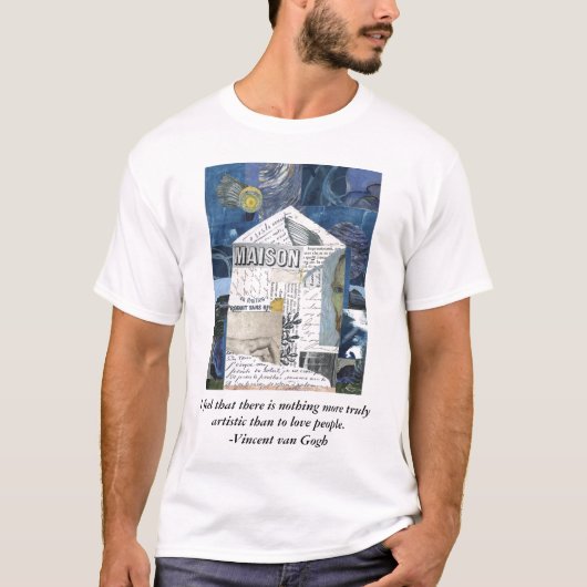 Van Gogh Love Collage Art T-Shirt (Voorkant)