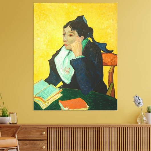 Van Gogh - Madame Joseph-Michel Ginoux, Canvas Afdruk (Insitu (Woonkamer))