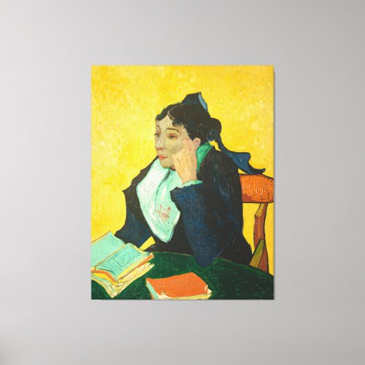 Van Gogh - Madame Joseph-Michel Ginoux, Canvas Afdruk (Voorkant)