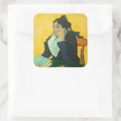 Van Gogh - Madame Joseph-Michel Ginoux, Vierkante Sticker (Tas)