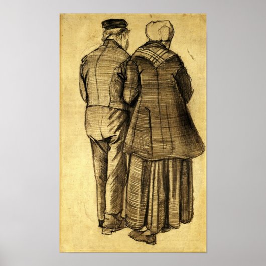 Van Gogh - Man en vrouw van achteren Poster (Voorkant)