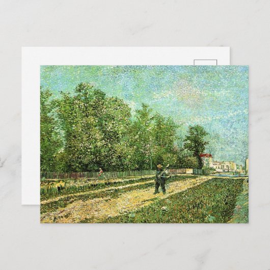 Van Gogh - Man met spade... Briefkaart (Voorkant / Achterkant)