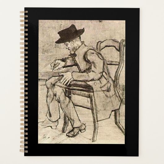 Van Gogh - Man schrijven, naar links kijken, Planner (Voorkant)