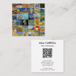Van Gogh - Masterstuks Mosaic Patchwork - QR-code Vierkante Visitekaartje