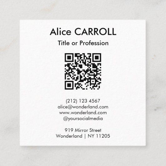 Van Gogh - Masterstuks Mosaic Patchwork - QR-code Vierkante Visitekaartje (Achterkant)