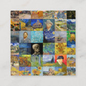 Van Gogh - Masterstuks Mosaic Patchwork - QR-code Vierkante Visitekaartje (Voorkant)