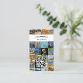 Van Gogh - Masterstuks Mosaic Patchwork - QR-code Visitekaartje (Staand voorkant)