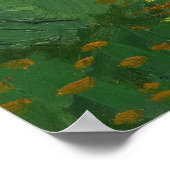 Van Gogh Meadow met bloemen onder een Stormy Sky Poster (Hoek)