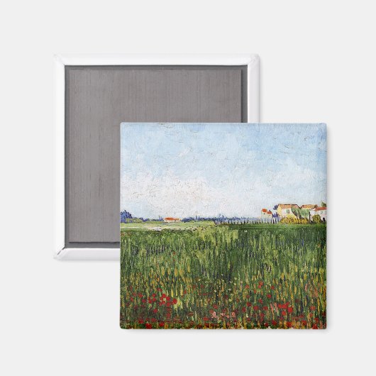 Van Gogh - Meadows met papavers Magneet (Voorkant / Achterkant)