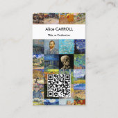 Van Gogh - Meesterwerken Mozaïek Patchwork - QR Co Visitekaartje (Voorkant)