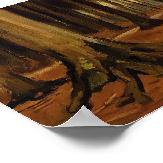 Van Gogh - Meisje in de Bossen Poster (Hoek)