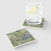  van Gogh met een watje van een heuvel Stenen Onderzetter (Zijkant)