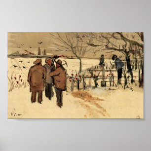 Van Gogh - Miners in de sneeuwwinter Poster